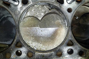 The burned nitrous piston made way for us to add more cubic inches