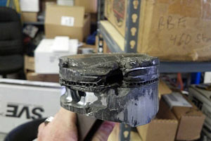 Cappo Racing Small Block Ford Drag Radial Mustang's Piston Melted bad