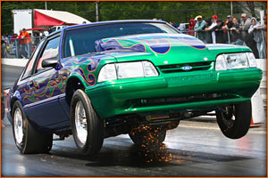 Our flamed Blue / Green Index Mustang At Cecil County