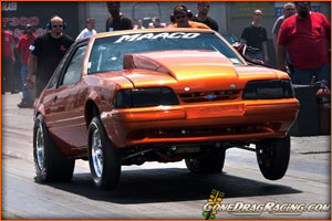 Dave Cappolina Racing At Atco Raceway In The Atomic Orange Mustang